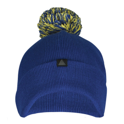 Football Bobble Hat Royal/Yellow